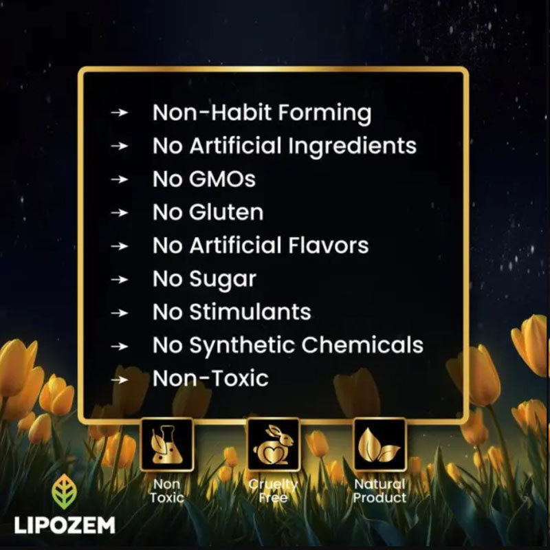 Lipozem - 100% Natural Advanced BHB Formula - 60 Capsules - 2 Capsules per Day - Healthcare Supplement - Gluten-Free Sugar-Free Vegan Non-GMO