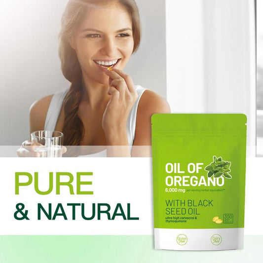 Oil of Oregano with Black Seed Oil 300 Capsules|Natural Antioxidants |Nutritional Support | Highly Effective Botanicals Dietary Healthcare Supplement |Fitness