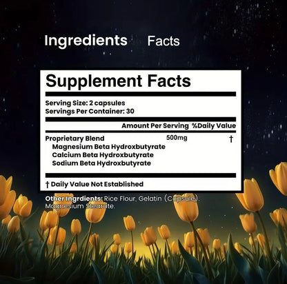 Lipozem - 100% Natural Advanced BHB Formula - 60 Capsules - 2 Capsules per Day - Healthcare Supplement - Gluten-Free Sugar-Free Vegan Non-GMO