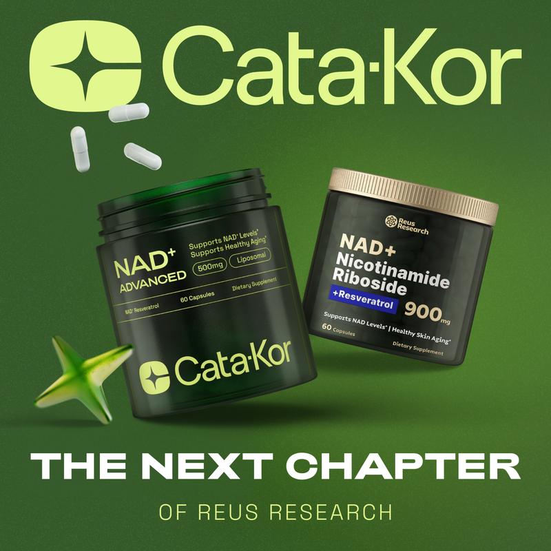 Cata-Kor NAD Advanced 500mg - NAD + Supplement for Skin Aging Support, Energy, and Focus - 60 Count - reviously known as Reus Research NR 900
